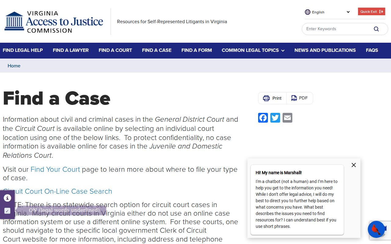 Dickenson County warrant search limits for Circuit Court cases