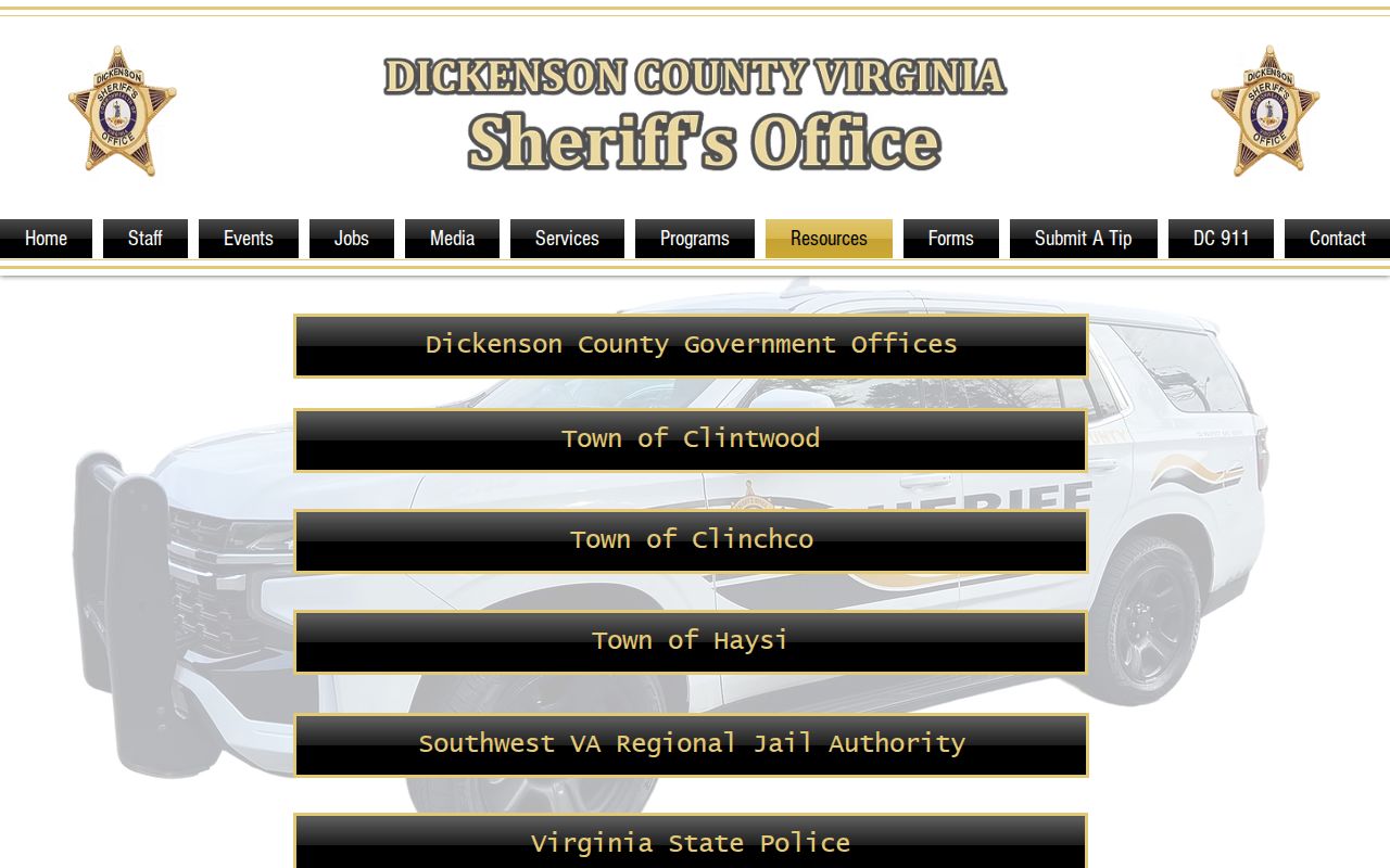 Dickenson County warrant records official sheriff resource links